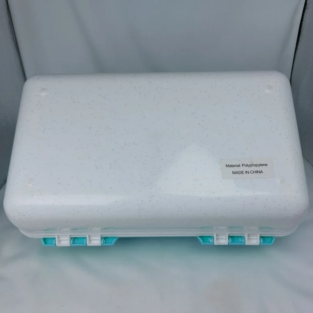 Ulta Beauty Caboodles Make Up Organizer Mint Green Sparkle White Mirror No Tray